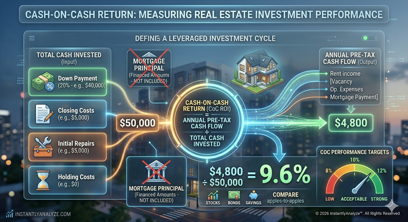 Chart showing internal rate of return calculations over time for a rental property