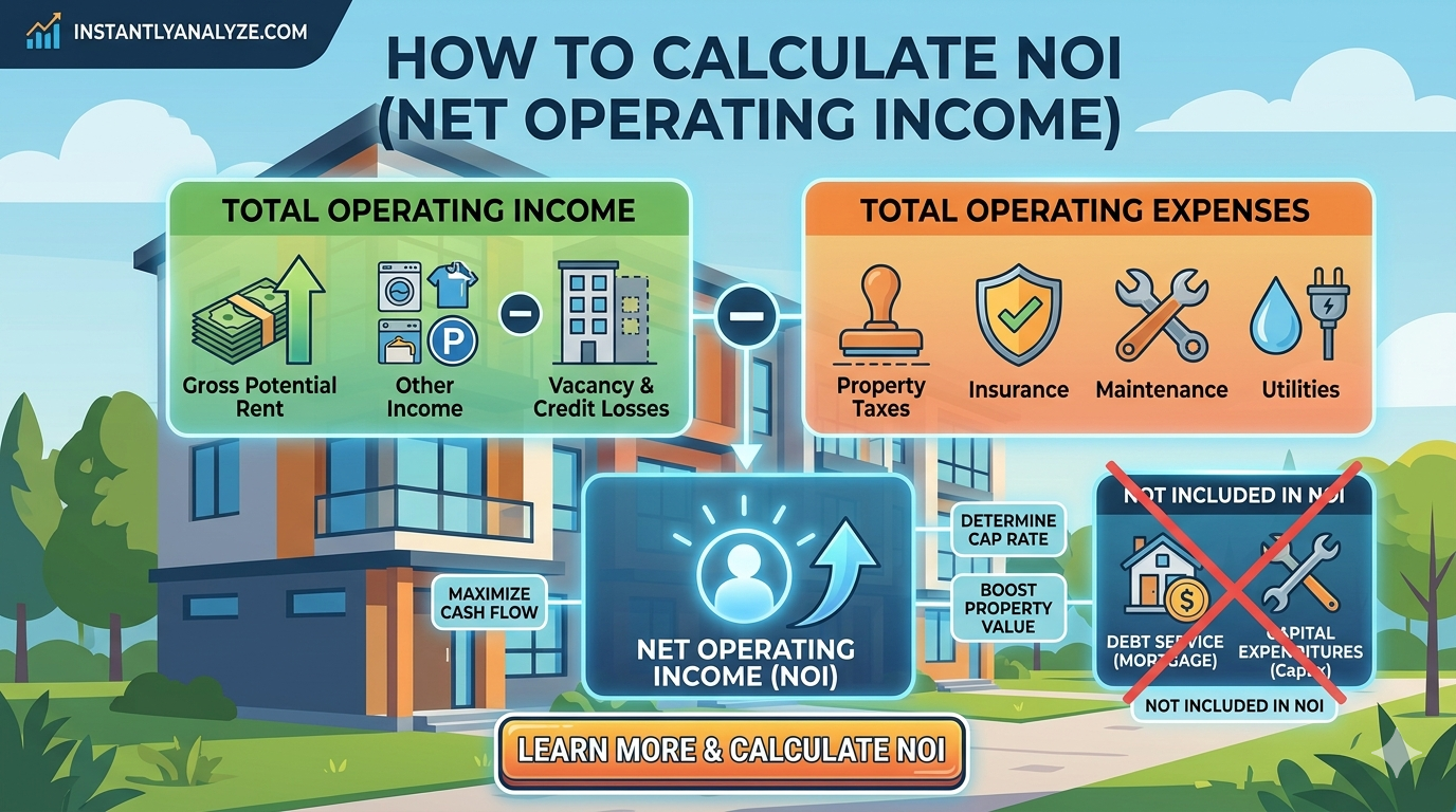 Investor comparing gross rent multiplier and NOI during rental property screening